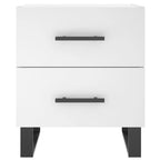 Comodini 2 pz Bianchi 40x35x47,5 cm in Legno Multistrato