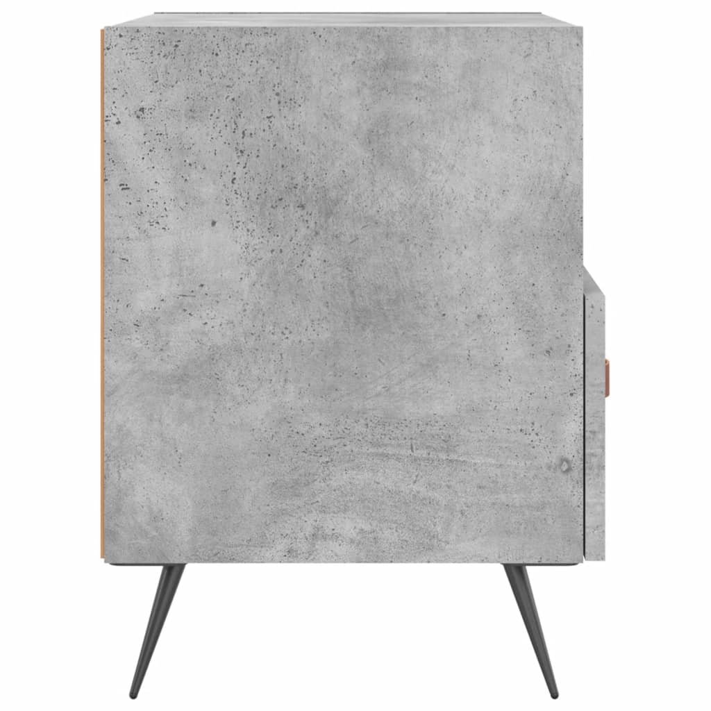 Comodini 2 pz Grigio Cemento 40x35x47,5 cm in Legno Multistrato