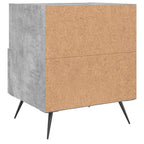 Comodini 2 pz Grigio Cemento 40x35x47,5 cm in Legno Multistrato