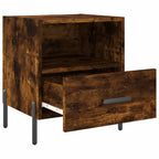 Comodini 2 pz Rovere Fumo 40x35x47,5 cm in Legno Multistrato