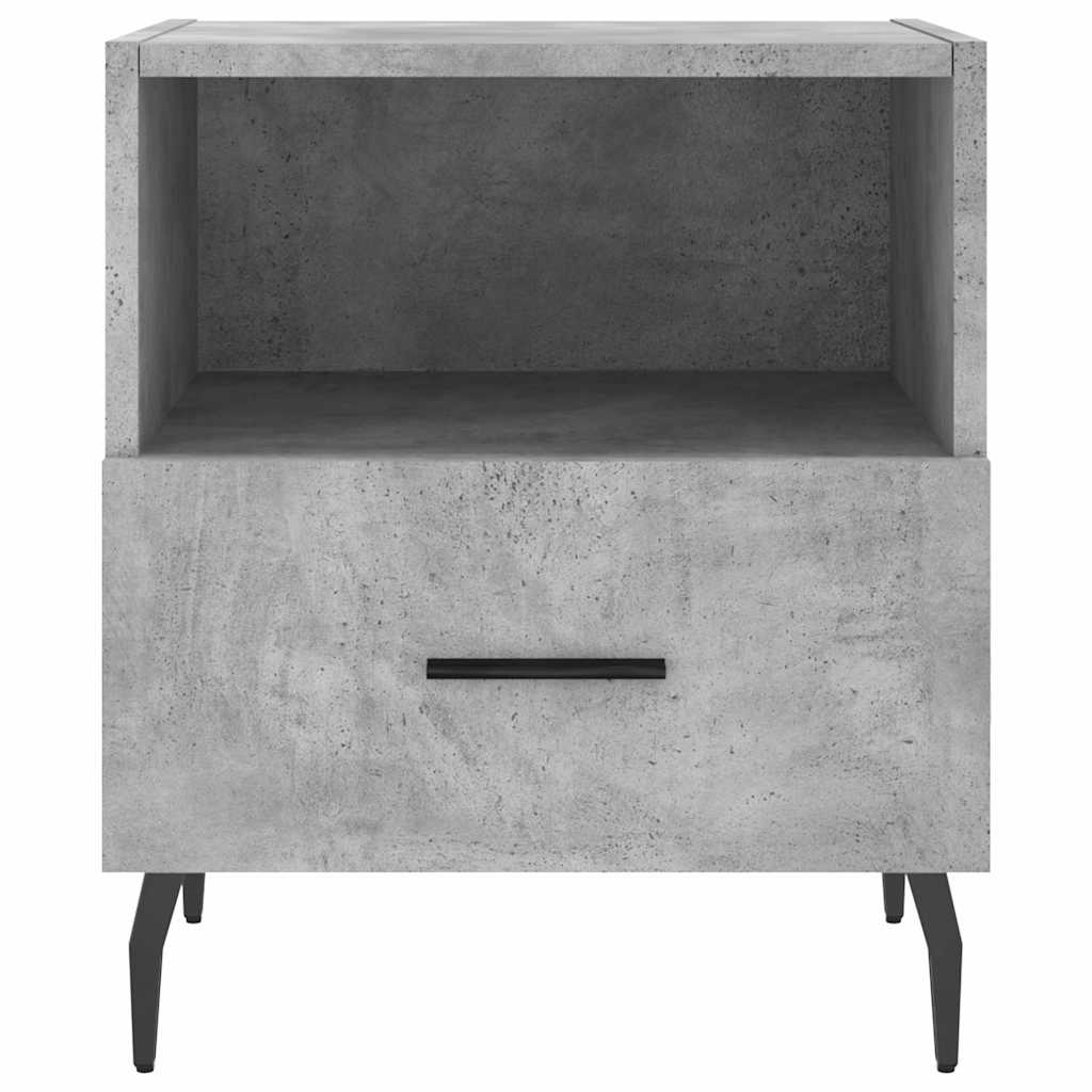 Comodini 2 pz Grigio Cemento 40x35x47,5 cm in Legno Multistrato