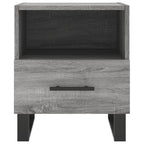 Comodini 2 pz Grigio Sonoma 40x35x47,5 cm in Legno Multistrato