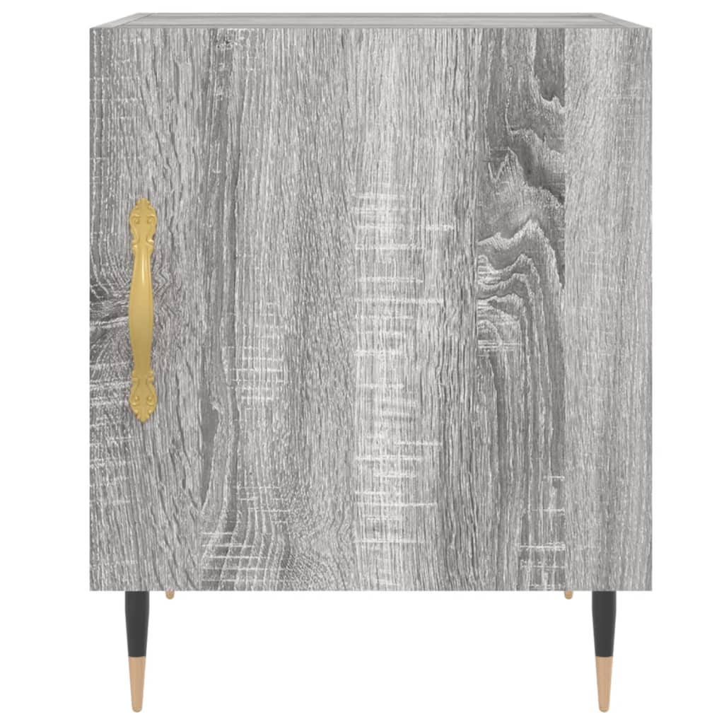 Comodini 2 pz Grigio Sonoma 40x40x50 cm in Legno Multistrato