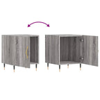 Comodini 2 pz Grigio Sonoma 40x40x50 cm in Legno Multistrato