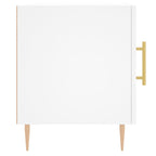 Comodini 2 pz Bianchi 40x40x50 cm in Legno Multistrato