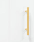 Comodini 2 pz Bianco Lucido 40x40x50 cm in Legno Multistrato