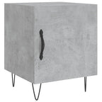 Comodini 2 pz Grigio Cemento 40x40x50 cm in Legno Multistrato