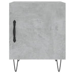 Comodini 2 pz Grigio Cemento 40x40x50 cm in Legno Multistrato