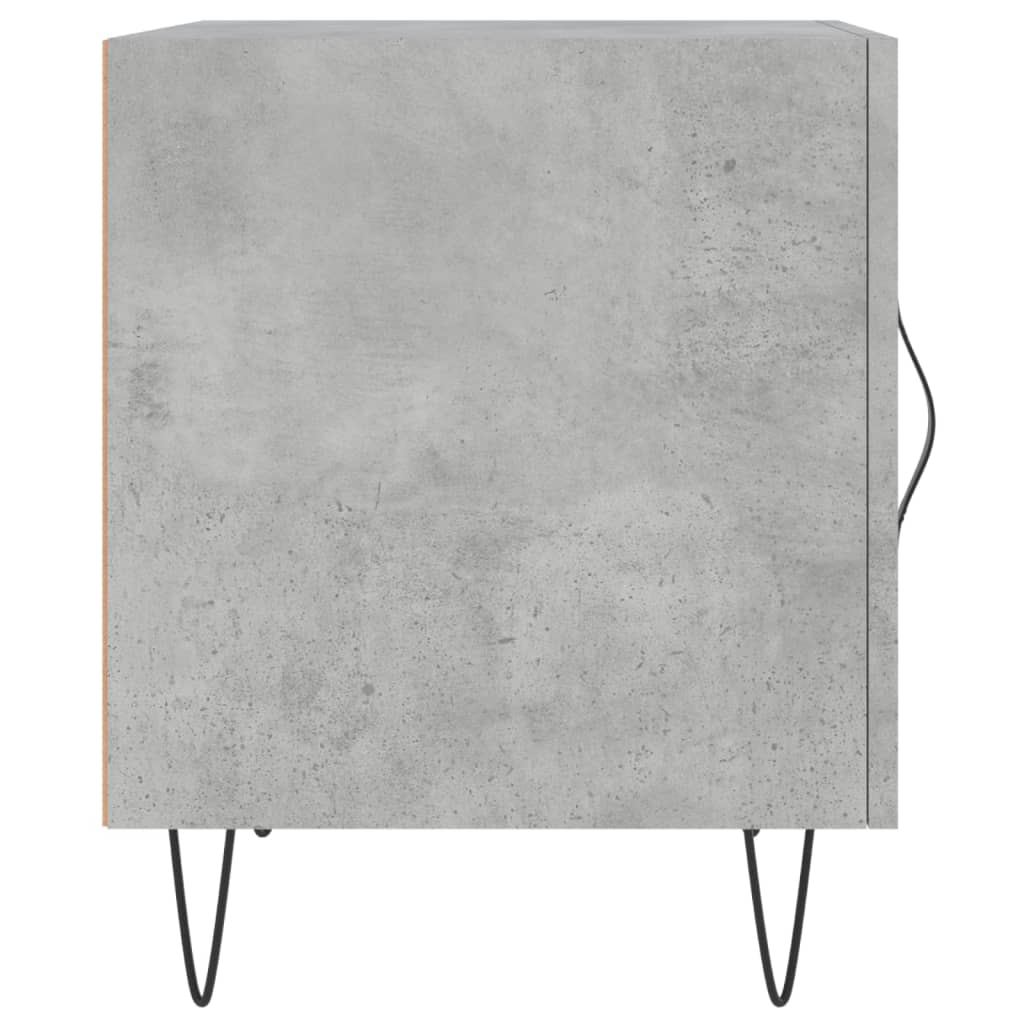 Comodini 2 pz Grigio Cemento 40x40x50 cm in Legno Multistrato