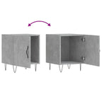 Comodini 2 pz Grigio Cemento 40x40x50 cm in Legno Multistrato