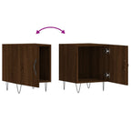 Comodini 2 pz Rovere Marrone 40x40x50 cm in Legno Multistrato