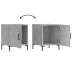 Comodini 2 pz Grigio Cemento 40x40x50 cm in Legno Multistrato
