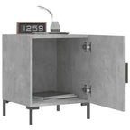 Comodini 2 pz Grigio Cemento 40x40x50 cm in Legno Multistrato