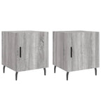 Comodini 2 pz Grigio Sonoma 40x40x50 cm in Legno Multistrato