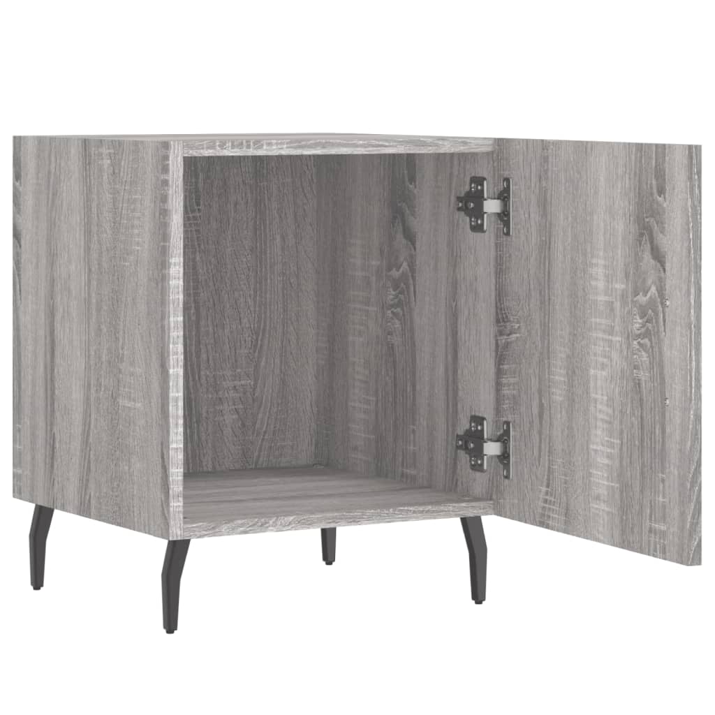 Comodini 2 pz Grigio Sonoma 40x40x50 cm in Legno Multistrato