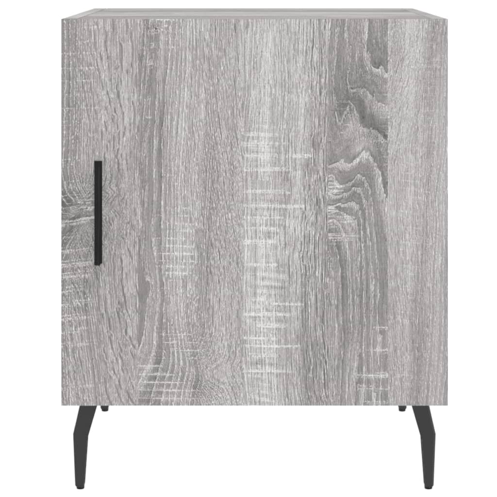 Comodini 2 pz Grigio Sonoma 40x40x50 cm in Legno Multistrato
