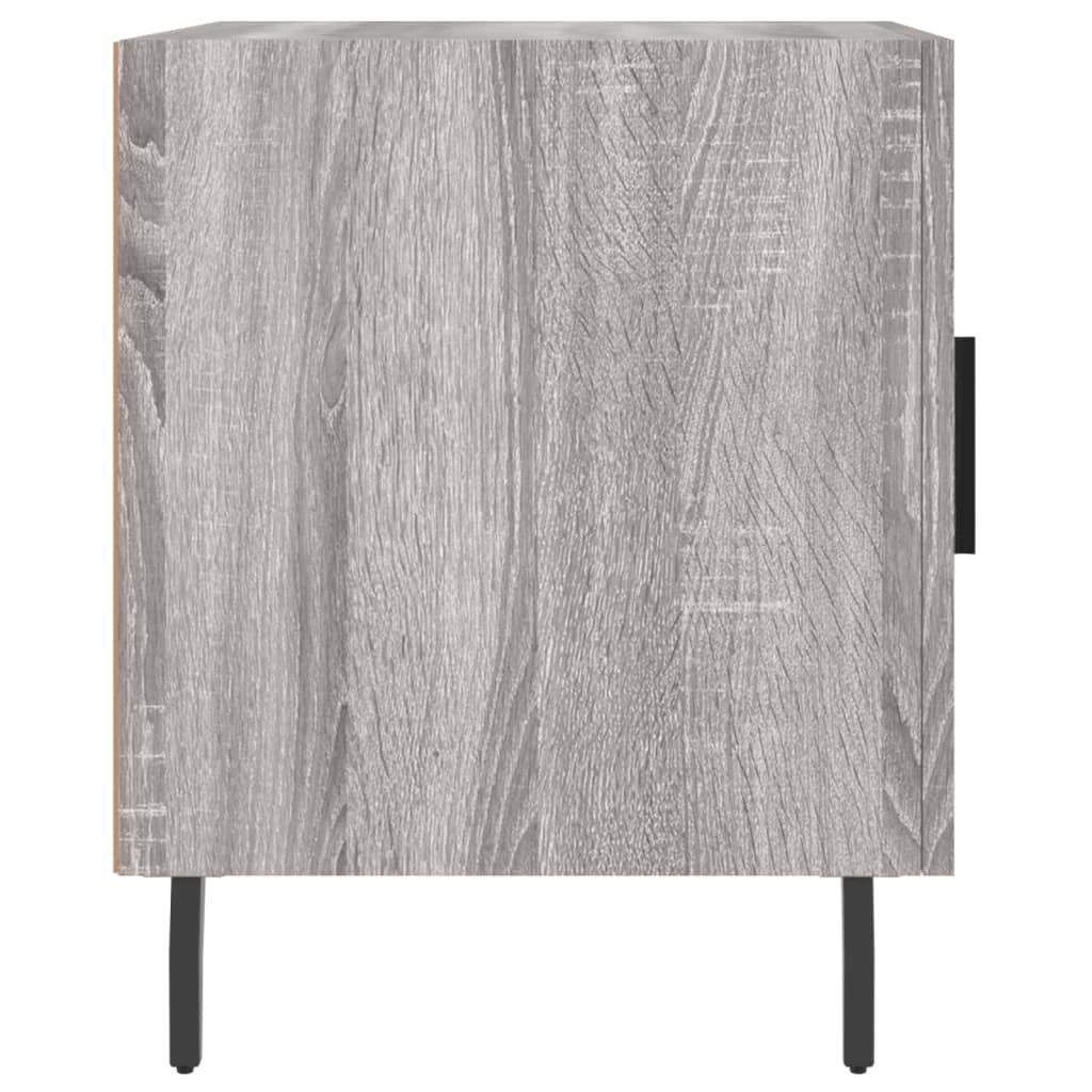 Comodini 2 pz Grigio Sonoma 40x40x50 cm in Legno Multistrato