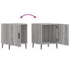 Comodini 2 pz Grigio Sonoma 40x40x50 cm in Legno Multistrato