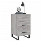 Comodino Grigio Sonoma 40x40x66 cm in Legno Multistrato