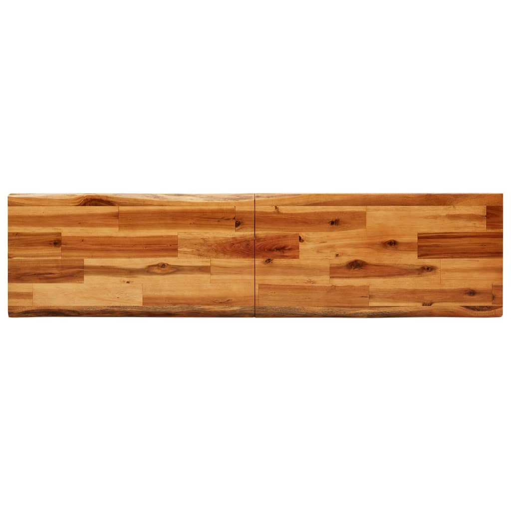 Panca con Bordi Vivi 140 cm in Legno Massello di Acacia