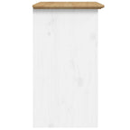 Comodino BODO 53x38,5x67 cm in Legno Massello di Pino Marrone