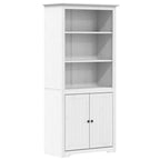 Libreria BODO 82x40x173 cm in Legno Massello di Pino Bianco