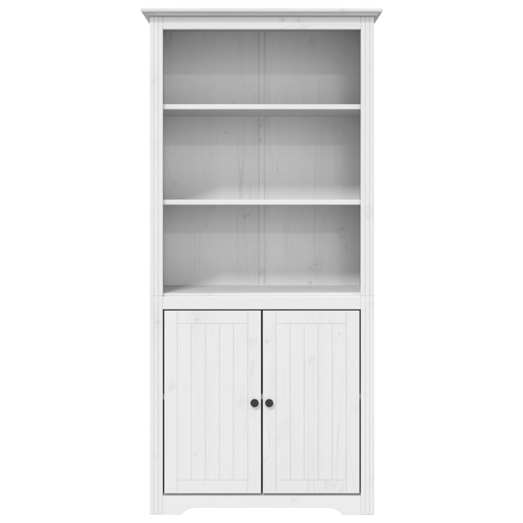 Libreria BODO 82x40x173 cm in Legno Massello di Pino Bianco