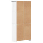 Libreria BODO 82x40x173 cm in Legno Massello di Pino Bianco