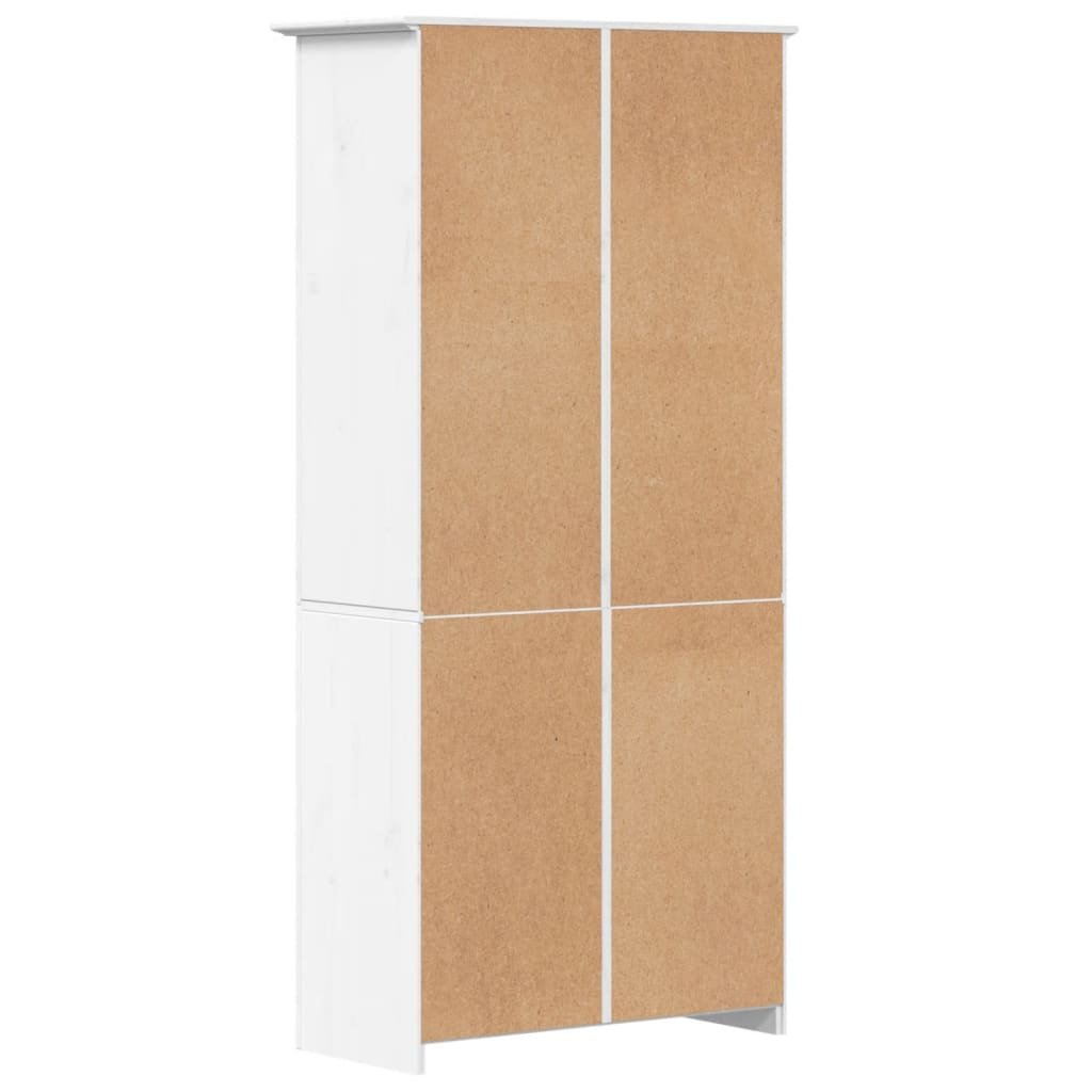 Libreria BODO 82x40x173 cm in Legno Massello di Pino Bianco