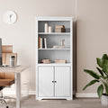 Libreria BODO 82x40x173 cm in Legno Massello di Pino Bianco