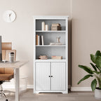 Libreria BODO 82x40x173 cm in Legno Massello di Pino Bianco