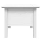 Tavolino da Salotto BODO 100x55x46cm Legno Massello Pino Bianco