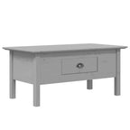 Tavolino da Salotto BODO 100x55x46cm Legno Massello Pino Grigio