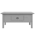 Tavolino da Salotto BODO 100x55x46cm Legno Massello Pino Grigio