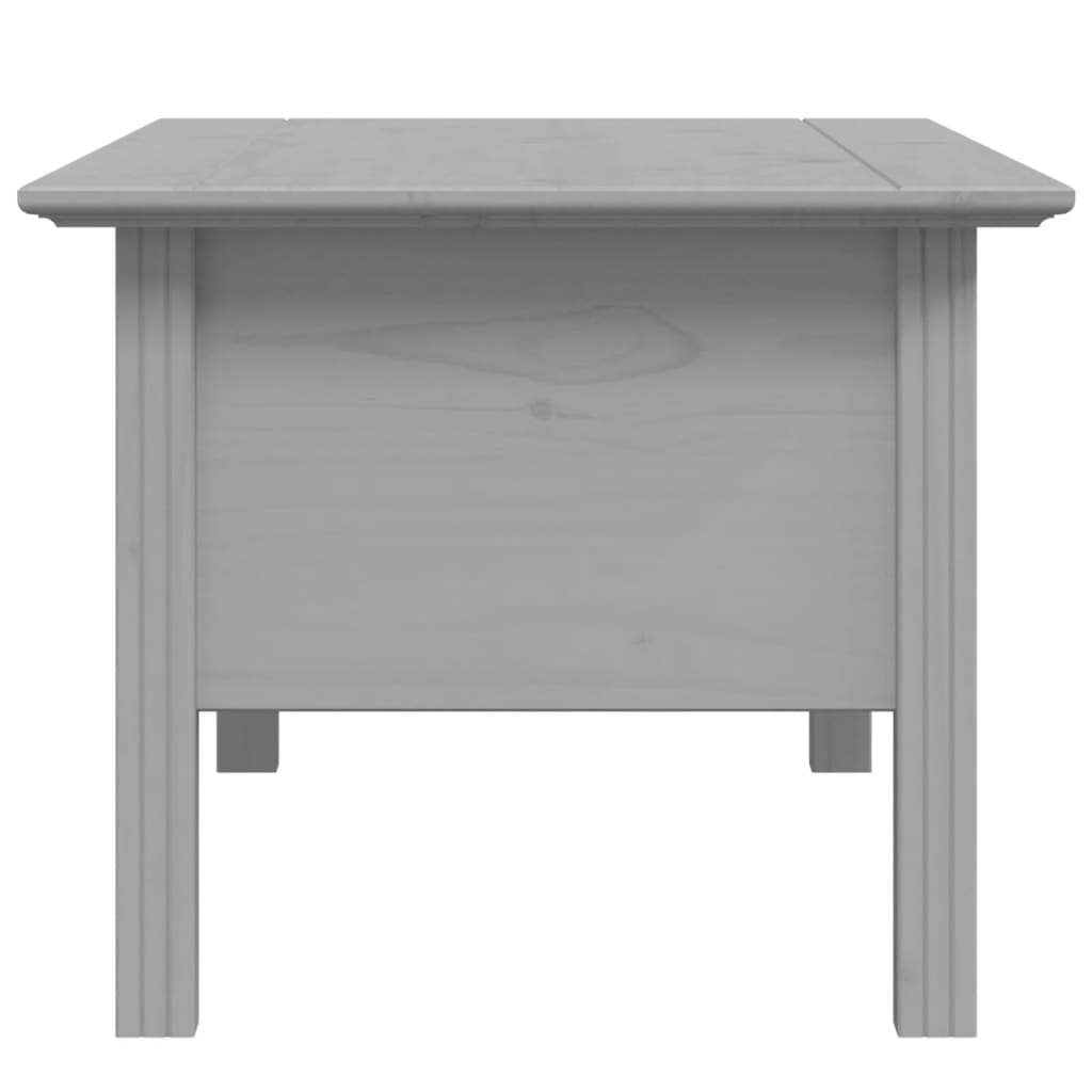 Tavolino da Salotto BODO 100x55x46cm Legno Massello Pino Grigio