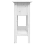 Tavolo Consolle BODO 91x35x74 cm Legno Massello Pino Bianco
