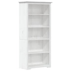 Libreria BODO 5 Ripiani 82x40x173 cm Legno Massello Pino Bianco
