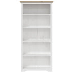 Libreria BODO 5 Ripiani 82x40x173cm Legno Massello Pino Marrone