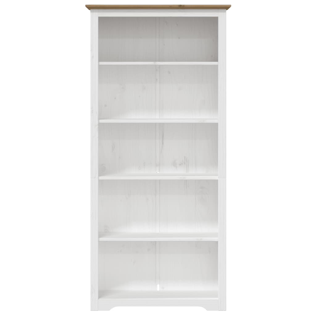 Libreria BODO 5 Ripiani 82x40x173cm Legno Massello Pino Marrone