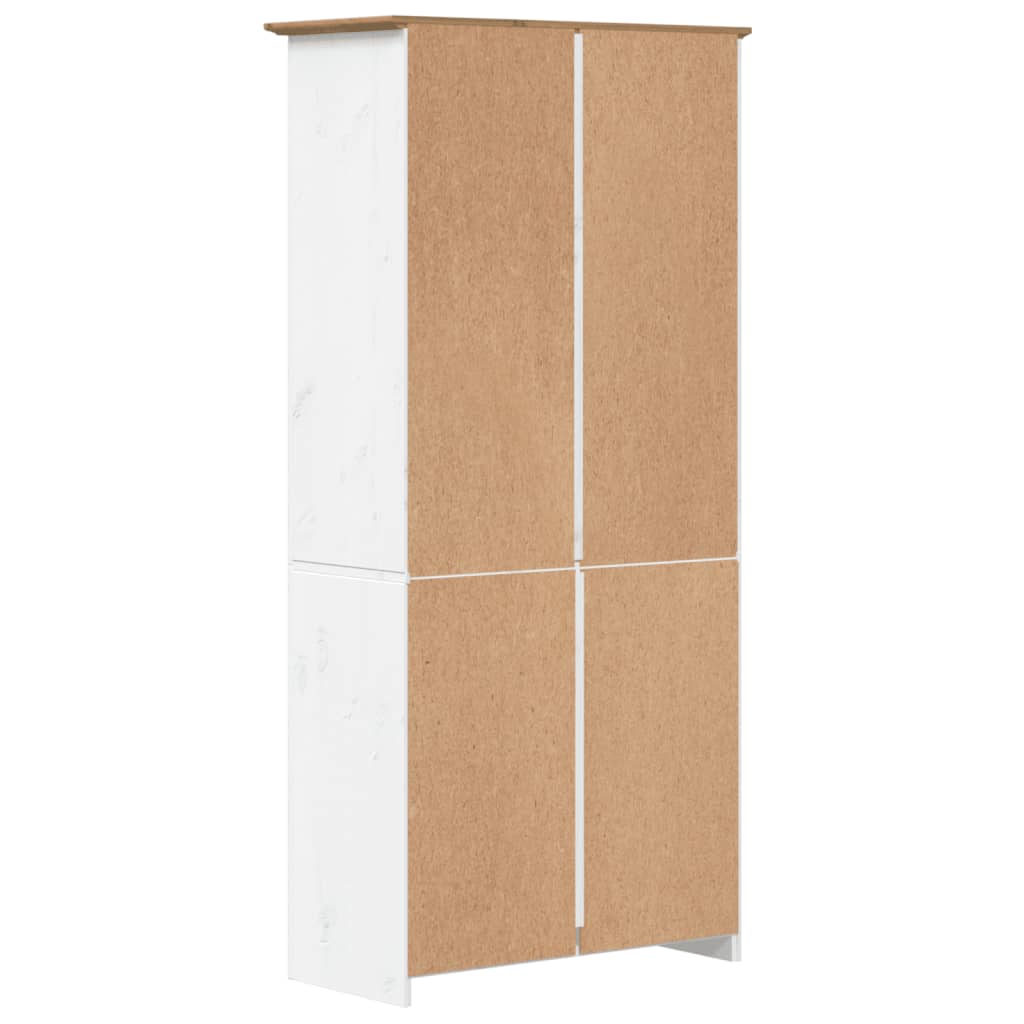 Libreria BODO 5 Ripiani 82x40x173cm Legno Massello Pino Marrone