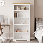 Libreria BODO 5 Ripiani 82x40x173cm Legno Massello Pino Marrone