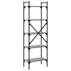 Libreria Grigio Sonoma 5 Ripiani 56x31,5x174 cm Multistrato