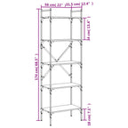 Libreria Grigio Sonoma 5 Ripiani 56x31,5x174 cm Multistrato