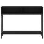 Tavolino Consolle Nero 100x30,5x75 cm in Legno Multistrato