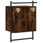 Comodini a Muro 2 pz Rovere Fumo 40x30x61 cm Legno Multistrato