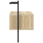 Comodino a Muro Rovere Sonoma 35x30x51 cm Legno Multistrato
