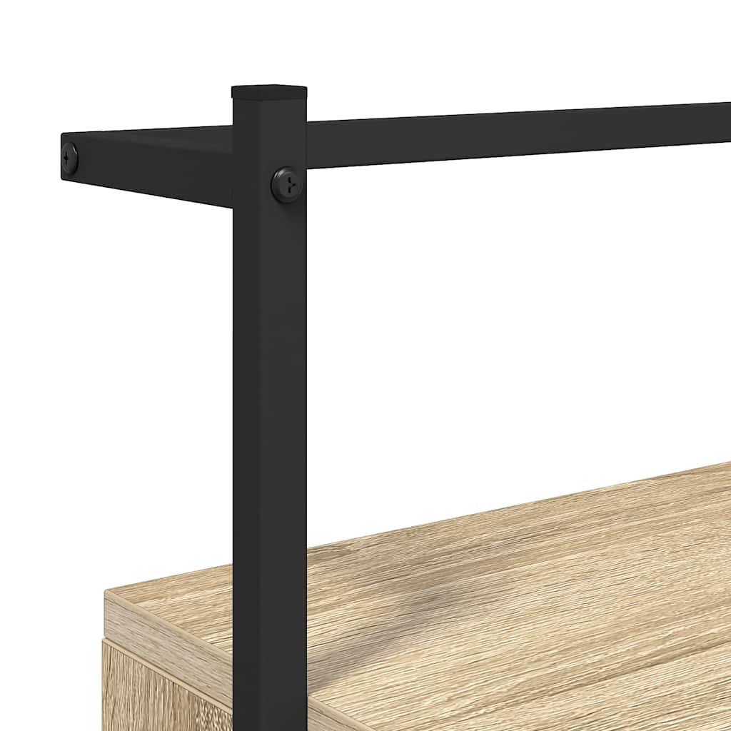 Comodino a Muro Rovere Sonoma 35x30x51 cm Legno Multistrato