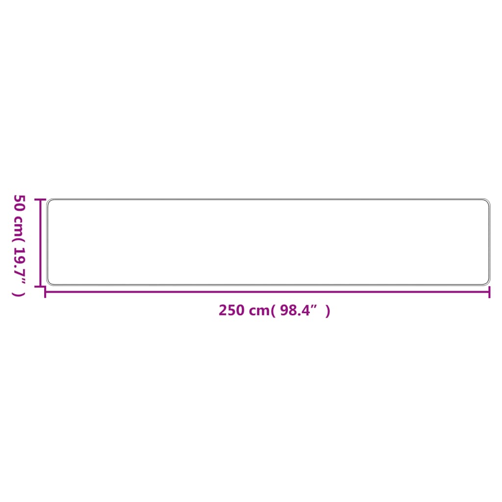 Tappeto Corsia Aspetto Sisal Platina 50x250 cm