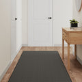 Tappeto Corsia Aspetto Sisal Antracite 80x150 cm