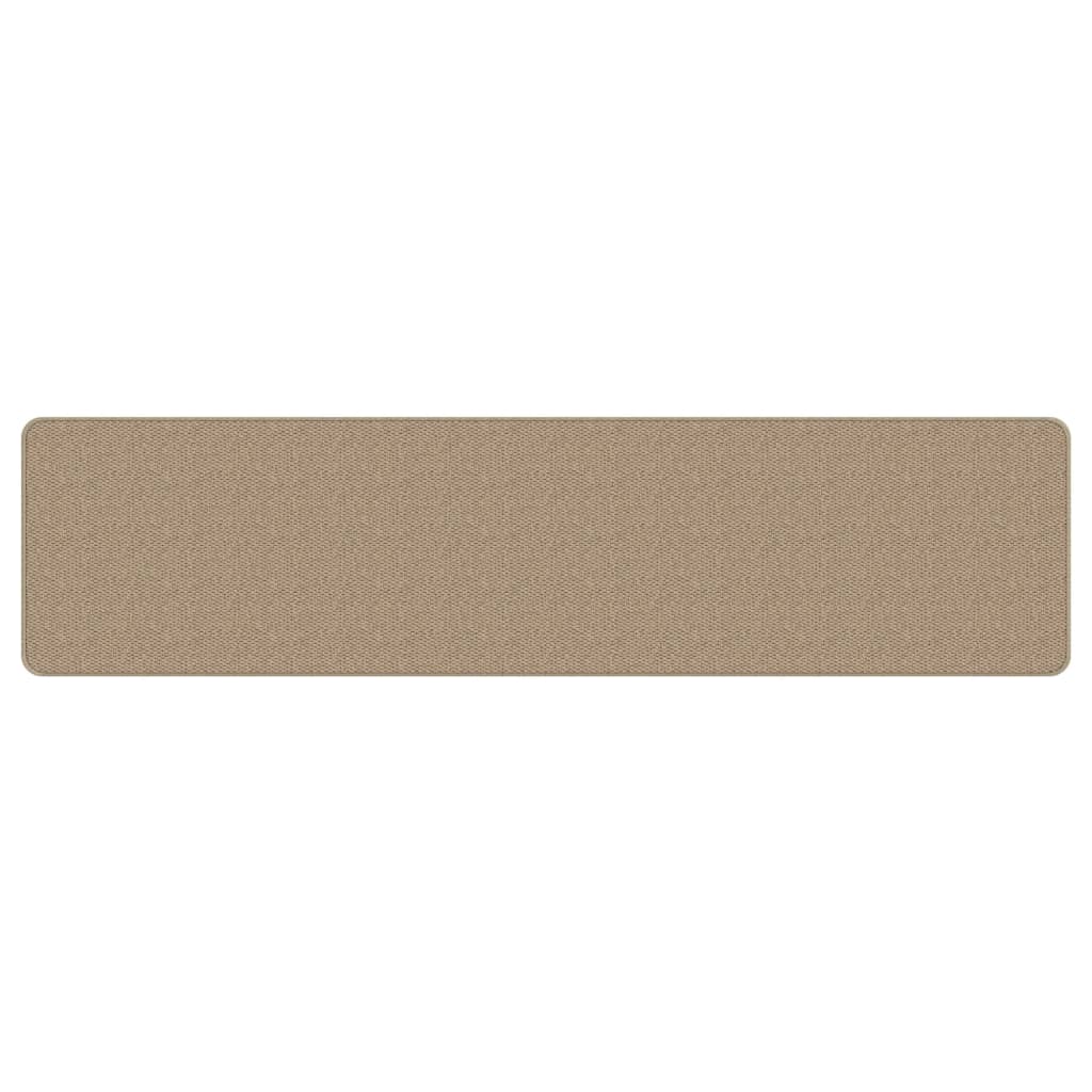 Tappeto Corsia Aspetto Sisal Sabbia 50x200 cm
